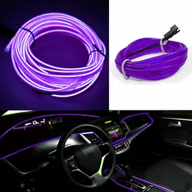 Lumini ambientale LED interior masina, 5m Purple
