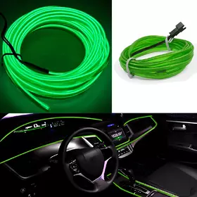 Lumini ambientale LED interior masina, 5m Green