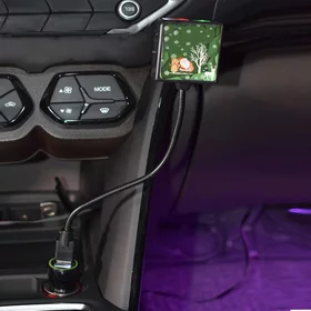 Lumini LED auto cu modele de Craciun si laser de proiectie, USB