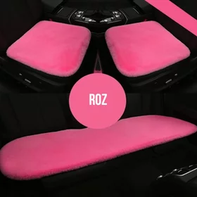 Perna PLUSH pentru scaun auto din imitatie de blana Pink