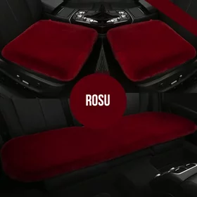 Perna PLUSH pentru scaun auto din imitatie de blana Red