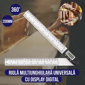 Rigla 360 multiunghiulara universala cu display digital 200mm
