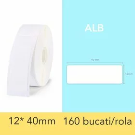 Rola de etichete albe pentru imprimanta termica wireless