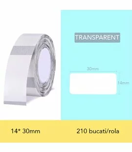 Rola de etichete transparente pentru imprimanta termica wireless