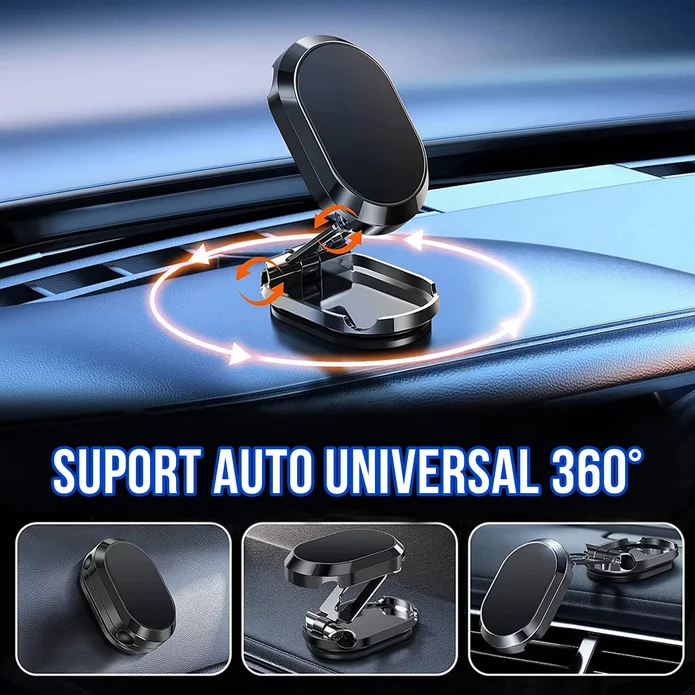 Suport auto universal 360° magnetic si autoadeziv