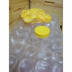 Borcan miere plastic alimentar octogonal 500g bax 50 buc