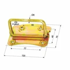 Manere stupi cu deschidere 90 grade galvanizate picture - 4