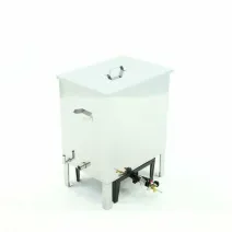 Topitor de ceara cu aburi din inox cu arzator, pentru 9-12 rame, Lyson