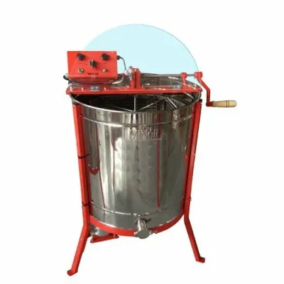 Centrifuga apicola combinata 12 rame 1/2 radial si 4 rame cuib tangential, electrica 220V/12V si manuala Mineli