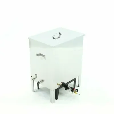 Topitor de ceara cu aburi din inox cu arzator, pentru 9-12 rame, Lyson