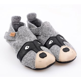 Wool slippers ZIGGY V1- Raccoon 19-29 EU
