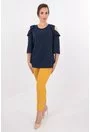 Bluza bleumarin din vascoza