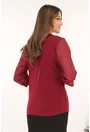Bluza eleganta bordo cu guleras