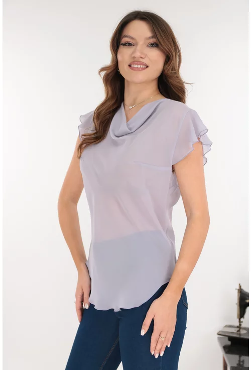 Bluza eleganta din voal lila