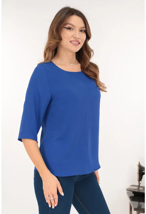 Bluza lejera uni albastru-regal