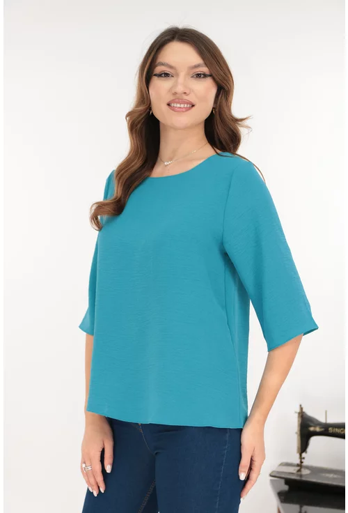 Bluza lejera uni turcoaz