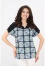 Bluza neagra cu imprimeu mozaic