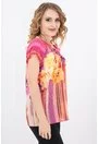 Bluza roz cu print floral