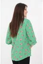 Bluza verde cu print floral