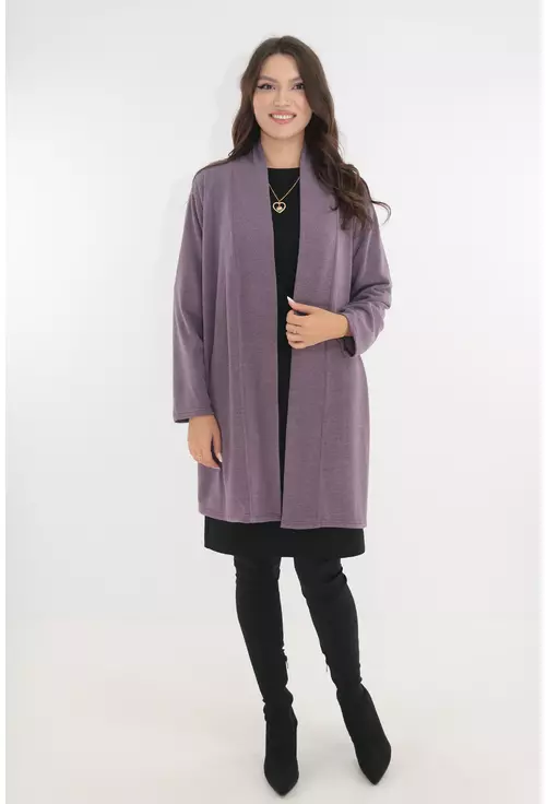Cardigan tricotat lila inchis
