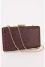 Clutch violet cu reflexii multicolore
