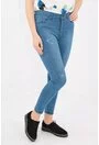 Jeans skinny fit cu rosaturi decorative