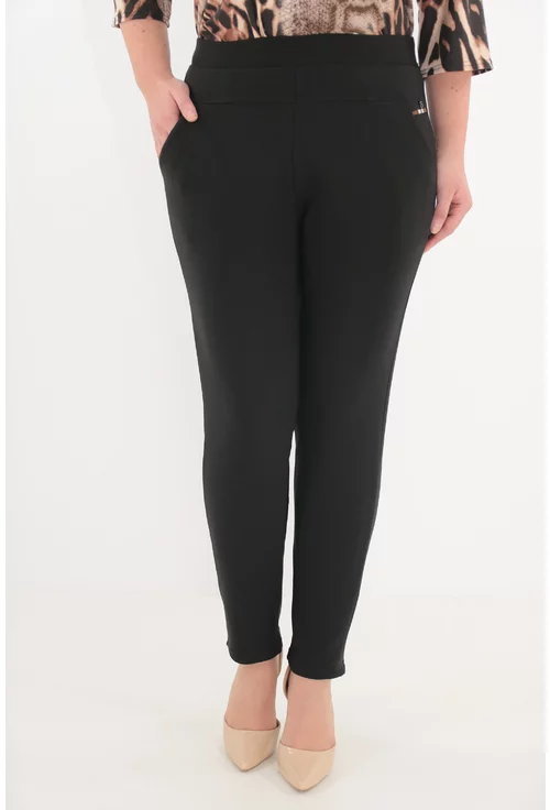 Pantaloni negri uni flausati