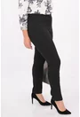 Pantaloni office negri din bumbac satinat