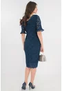 Rochie de ocazie din dantela bleumarin cu glitter
