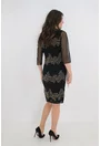 Rochie de ocazie din dantela neagra cu auriu