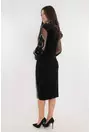 Rochie de ocazie din lurex auriu si catifea neagra