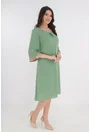 Rochie din voal vernil accesorizata cu paiete aurii