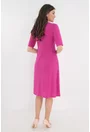 Rochie eleganta ciclamen cu pliuri