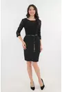 Rochie eleganta din stofa cu dantela neagra