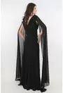 Rochie eleganta lunga din voal negru