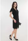 Rochie eleganta neagra cu voaluri suprapuse