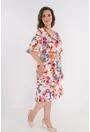 Rochie lejera din vascoza cu flori multicolore