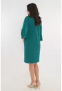 Rochie office verde cu lantisor si volanase