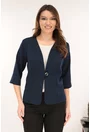 Sacou bleumarin din stofa elastica
