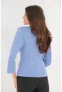 Sacou lila cu broderie neagra la decolteu