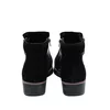 Botine damă din piele naturală - 3304 Negru Box Velur