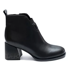 Botine damă elegante din piele naturală - 3305 Negru Box