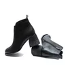 Botine damă elegante din piele naturală - 3305 Negru Box