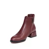 Botine damă elegante din piele naturală, Pass Colection - 4604 Vișiniu Box