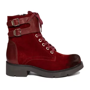 CGhete dama din piele naturala, Leofex - Mostra 279 Visiniu deschis velur+box