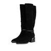 Cizme damă elegante din piele naturală, Karisma - 4901 Negru Velur