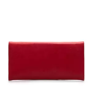 Geantă plic slim din piele naturală - 4015 Roșu box lucios