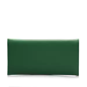 Geantă plic slim damă din piele naturală - 4015 Verde  Box