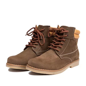 Ghete dama casual din piele naturala nabuc - 227 maro nabuc