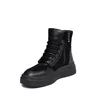 Ghete damă din piele naturală - 3307 Negru Box